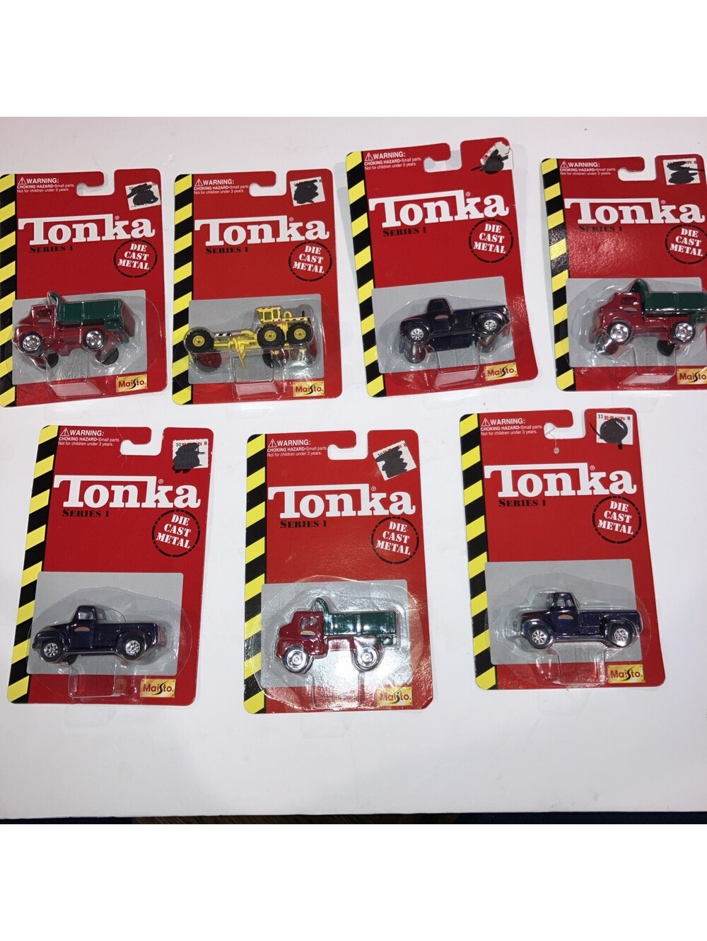 Lot Of 7 Vintage 1998 Tonka Series #1 Construction#15090 By Maisto Die Cast NEW